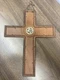 H2 Texas Decor Christian Wall Cross Tooled Leather Barbed-wire Jesus 11x8.5
