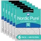 Nordic Pure 8x20x1 Pleated Air Filters MERV 14 Plus Carbon 6 Pack