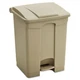 Safco 9922TN 17 Gallon Large Capacity Plastic Step-On Receptacle - Tan New