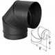 Simpson 6" Single Wall Black 90&deg; Elbow, by Duravent: 6DBK-E90