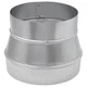 Imperial GV1361 Gray 24 ga. Galvanized Steel Furnace Pipe Increaser 7x8 Dia. in.