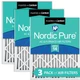Nordic Pure 16x25x2 Pleated Air Filters MERV 14 Plus Carbon 3 Pack (709G)