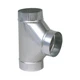 Imperial GV0883-A HVAC Duct Pipe Galvanized Tee, Full Flow, 26 Gauge, 4 x 4 x 4
