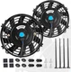 7 Inch 7&rdquo; Black Universal Electric Radiator Slim Fan 12V 80W High Performance