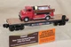 Menards 279-8320 O scale NY Central Flatcar w Firetruck in orig packaging L/N