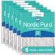Nordic Pure 14x20x1 (13 1/2 x 19 1/2 x 3/4) Pleated MERV 14 Air Filters 6 Pack
