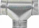 Imperial Manufacturing Furnace Pipe Full Flow Tee 4 " X 4 " X 4 " Dia. Galvanize