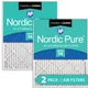 Nordic Pure 16x16x1 Pleated Air Filters MERV 14 Plus Carbon 2 Pack