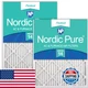 Nordic Pure 12X20X1 Actual Size 11 1/2 X 19 1/2 X 3/4 Pleated Merv 14 Air