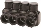 NSi IPL250-4B Polaris Insulated Multi-Tap Connector 3 Port 3 x 1 x 2", Black 