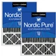 Nordic Pure 20X25X5 Actual Size 19 3/4 X 24 3/4 X 4 3/8 Lennox X6673 X6675