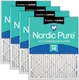 4 Pack Nordic Pure 14x20x1 Pleated Air Filters MERV 14 Plus Carbon NEW