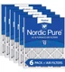 Nordic Pure 12x12x1 Pleated MERV 12 MPR 1500 Furnace/ AC Air Filters 6 Pack