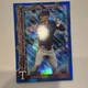 2025 Topps Holiday Blue Parallel Evan Carter #H2 Texas Rangers Baseball Card