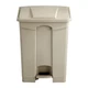 Safco 9922TN Plastic Step-on Receptacle 17 Gal Tan
