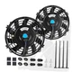 7 Inch 7&rdquo; Black Universal Electric Radiator Slim Fan 12V 80W High 7&rdquo; 2PCS