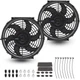 FSBCGT 2PCS 10 Inch Universal High Performance Slim Fan Push 10 inch, Black 