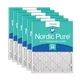 Nordic Pure 20x30x1 (19 5/8 x 29 5/8 x 3/4) Pleated MERV 14 Air Filters 6 Pack