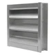 DAYTON 4FZG3 Louver,Wall Opening 18x18In,Galvannealed 4FZG3
