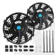 7 Inch 7&rdquo; Black Universal Electric Radiator Slim Fan 12V 80W High 7&rdquo; 2PCS