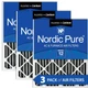 Nordic Pure 20x24x2 Furnace Air Filters MERV 12 Pleated Plus Carbon 3 Pack