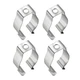 uxcell T8 U Clips Holder Bracket for LED Light 4 Count (Pack of 1), Silver