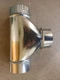 Imperial GV0883 Silver 26 ga. Galvanized Steel Furnace Pipe Tee 4" x 4" x 4"